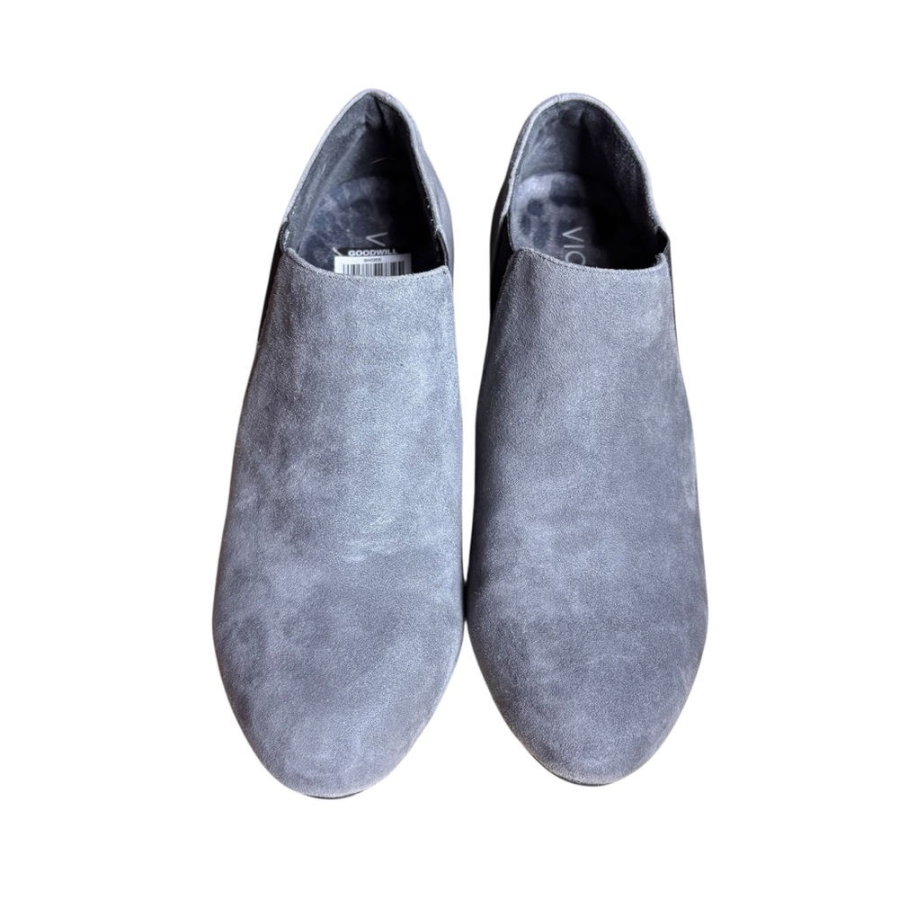 Vionic Elevated Stanton Wedge Bootie In Gray Sued… - image 2